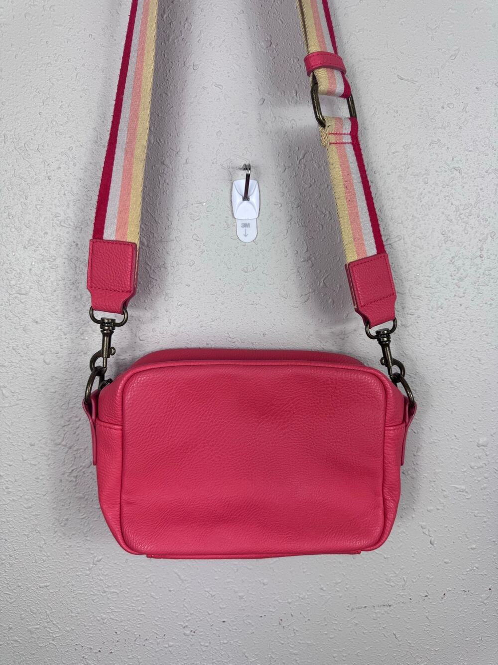 Universal Thread Crossbody in Coral with Striped Strap